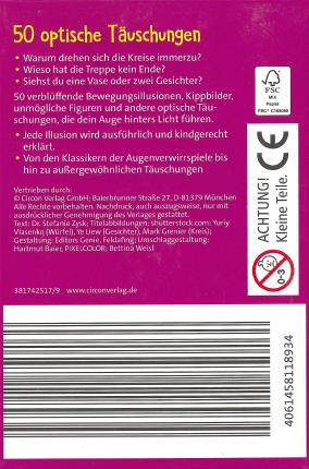 50 optische Täuschungen Rückseite