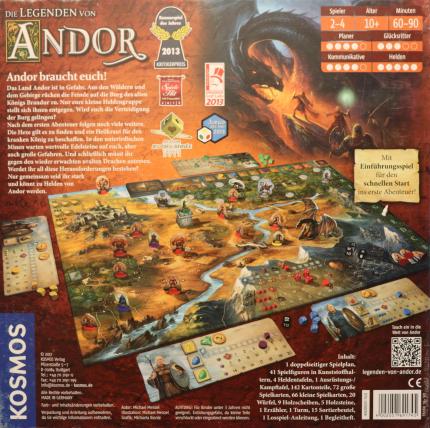 Die Legenden von Andor Rückseite