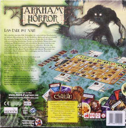 Arkham Horror Rückseite