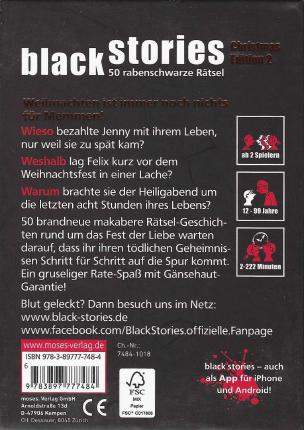 Black Stories &ndash; Christmas Edition 2 Rückseite