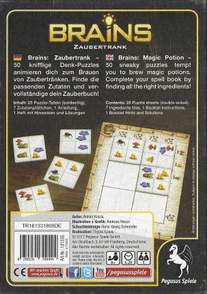 Brains &ndash; Zaubertrank Rückseite