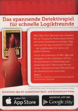 Cluedo Fallakte Rückseite