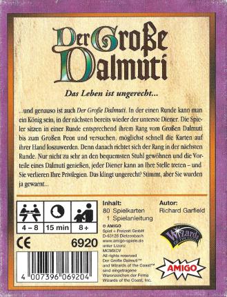 Der grosse Dalmuti Rückseite