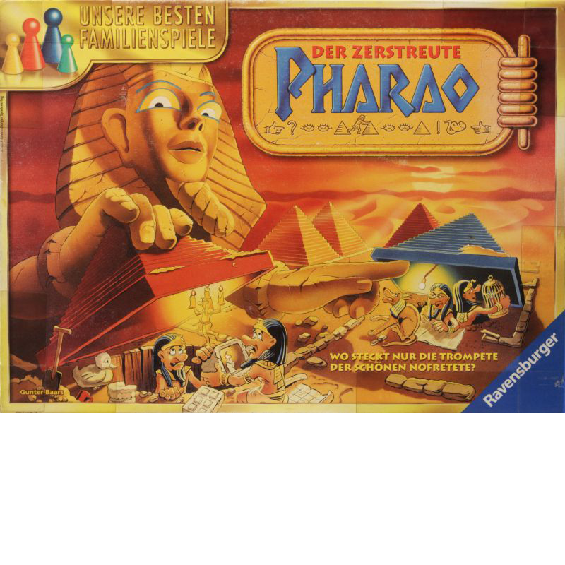 Der zerstreute Pharao Cover des Brettspiels 'Der zerstreute Pharao'