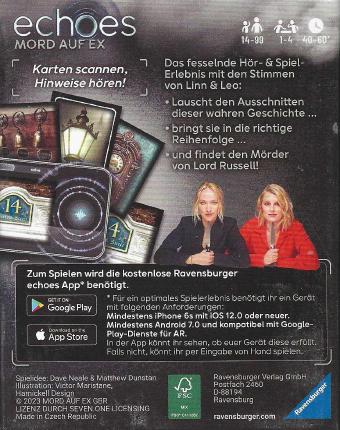 Echoes &ndash; Mord auf Ex Rückseite
