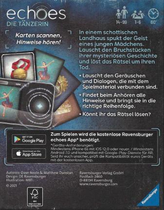 Echoes &ndash; Die Tänzerin Rückseite