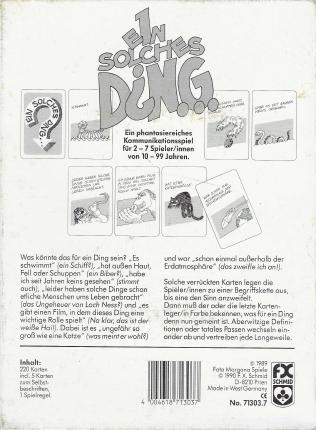 Ein solches Ding Rückseite