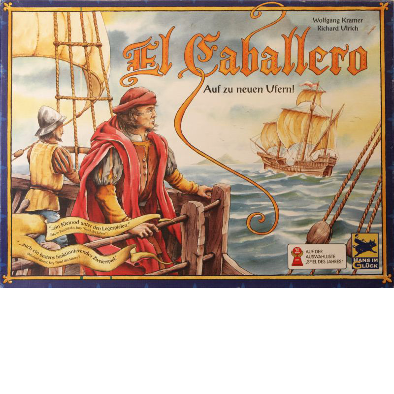 El Caballero - Auf zu neuen Ufern! Cover des Brettspiels 'El Caballero - Auf zu neuen Ufern!'
