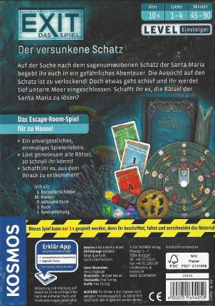 Exit &ndash; Der versunkene Schatz Rückseite