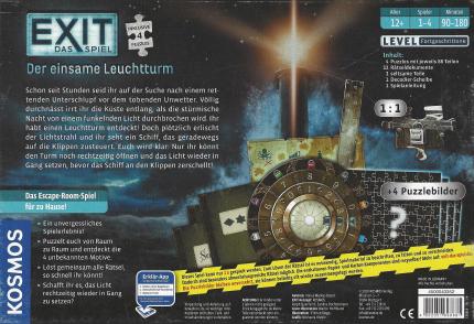 Exit Puzzle &ndash; Der einsame Leuchtturm Rückseite
