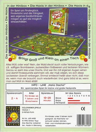 Hallo Dachs Rückseite