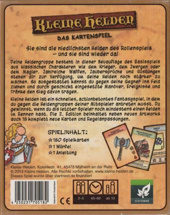 Kleine Helden &ndash; Das Kartenspiel Rückseite