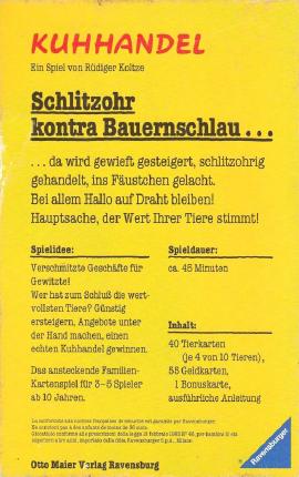 Kuhhandel Rückseite