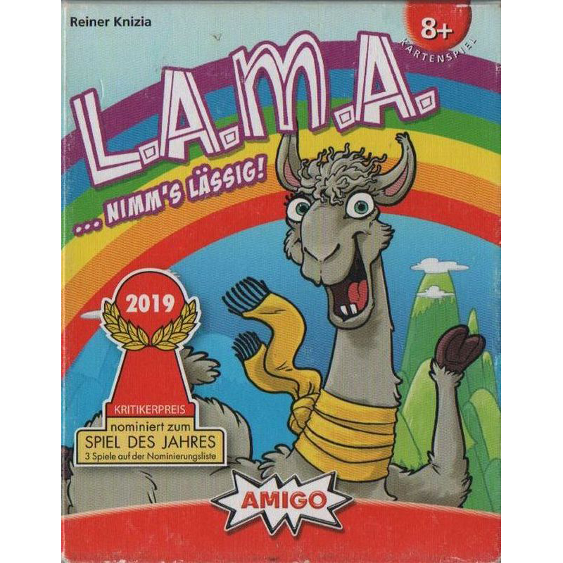 Lama – Nimm's lässig! Cover des Brettspiels 'Lama – Nimm's lässig!'