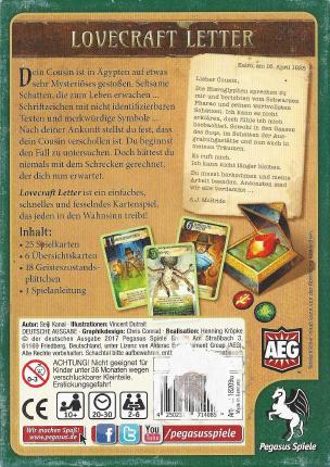 Lovecraft Letter Rückseite