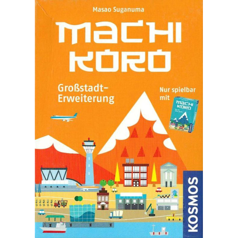 Machi Koro – Großstadt Cover des Brettspiels 'Machi Koro – Großstadt'