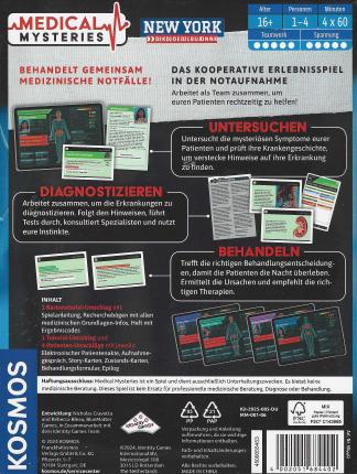 Medical Mysteries &ndash; New York Emergency Room Rückseite