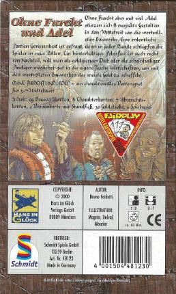 Ohne Furcht und Adel Rückseite