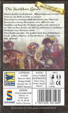 Ohne Furcht und Adel &ndash; Die dunklen Lande Rückseite