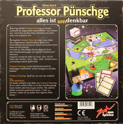 Professor Puenschge &ndash; Alles ist umdenkbar Rückseite
