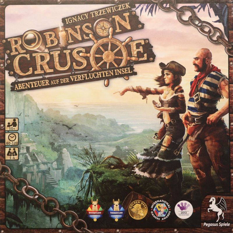 Robinson Crusoe Cover des Brettspiels 'Robinson Crusoe'