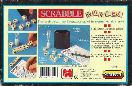 Scrabble Würfel Rückseite