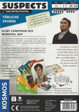Suspects &ndash; Tödliche Spuren Rückseite