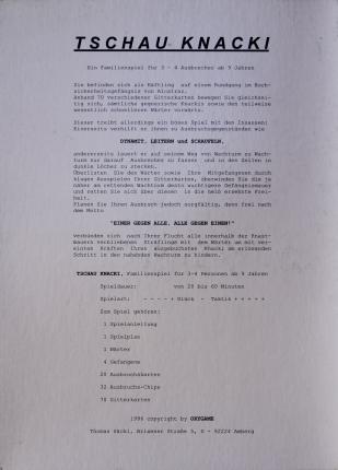 Tschau Knacki Rückseite