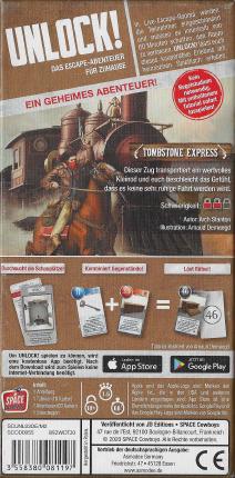 Unlock! &ndash; Tombstone Express Rückseite
