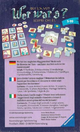 Wer war&rsquo;s? (Mitbringspiel) Rückseite