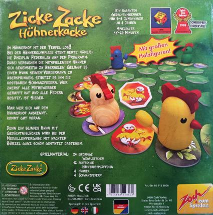 Zicke Zacke Hühnerkacke Rückseite